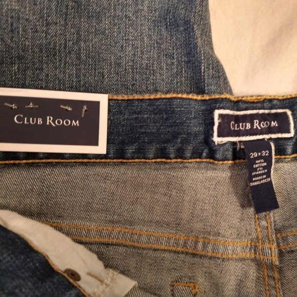 NWT! Men's Club Room Blue Light Wash Slim Fit Stretch Jeans-S 29x32 - Picture 7 of 7